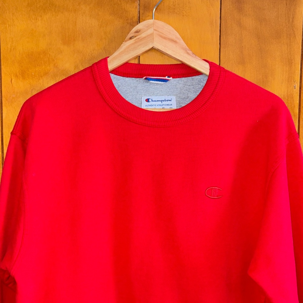 Champion Men's Vibrant Red Crewneck Sweater